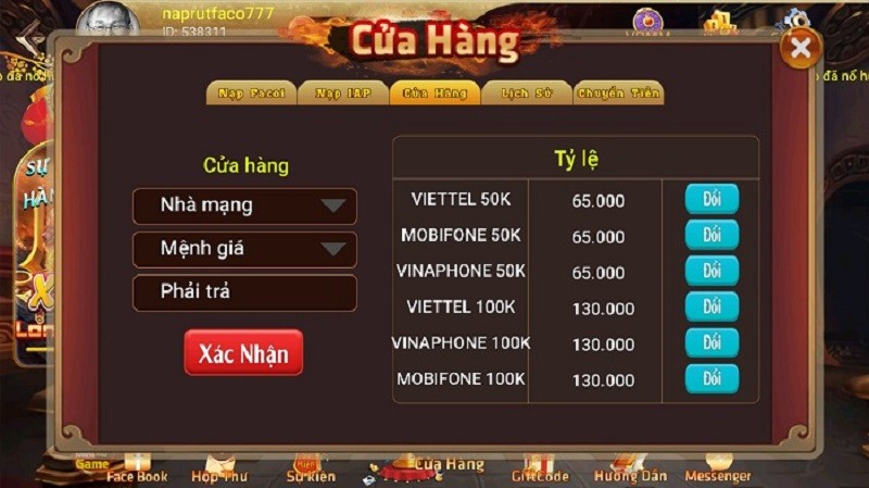 Hướng dẫn rút tiền khỏi Faco777 Club