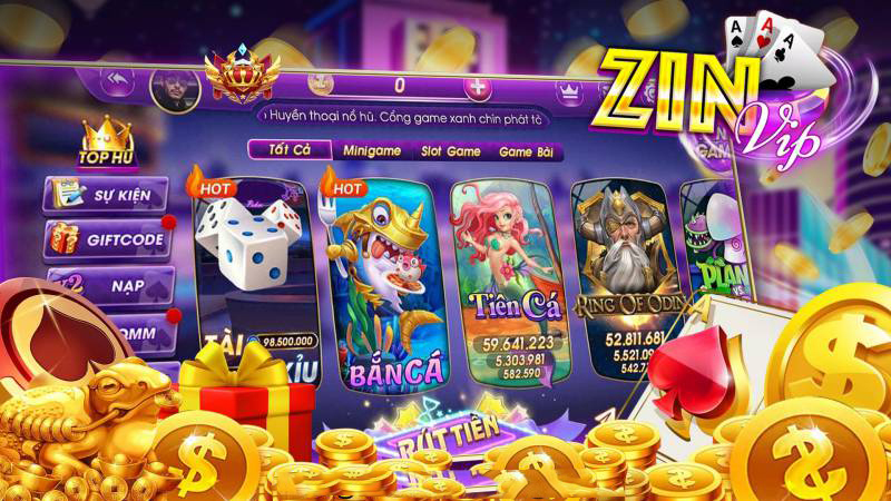 Khám phá hệ thống game chất lượng tại ZinVip Live